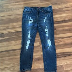 Guess Blue Skinny Distressed Jeans